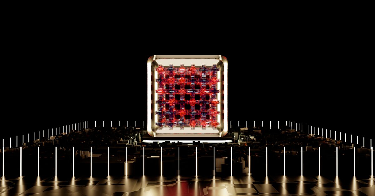 Quantum Computing Joins AI in Cancer Vaccine Peptide Design and DOE-Backed Synthetic Cell Project Abstract representation of a futuristic digital processor with glowing elements.