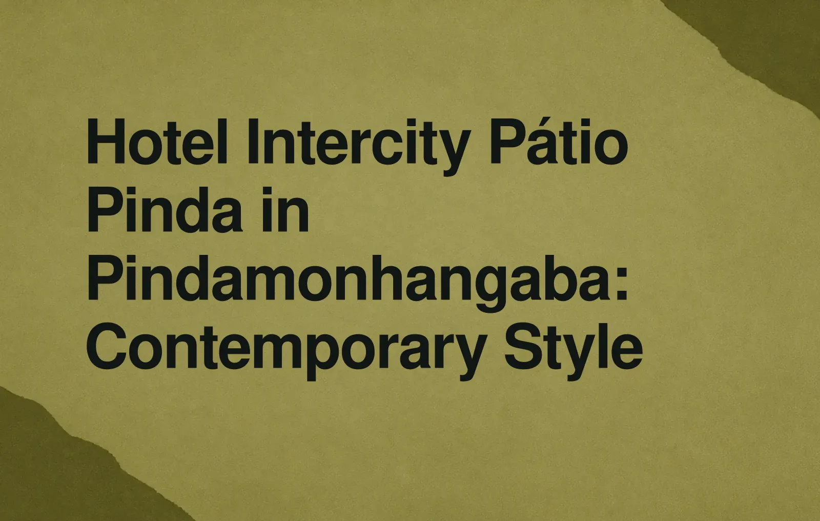 News illustration: Hotel Intercity Pátio Pinda in Pindamonhangaba: Contemporary Style