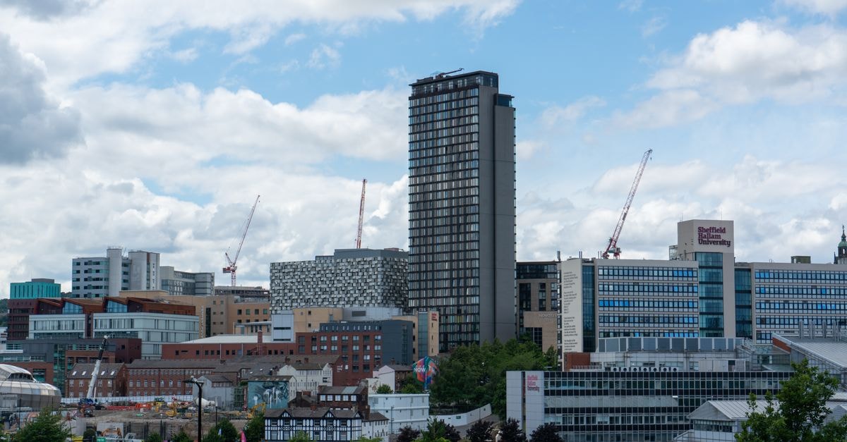 Britannia Hotel, Wolverhampton — A Victorian Stay Beside the Grand Theatre Urban skyline of Sheffield featuring modern buildings and cloudy skies under daylight.