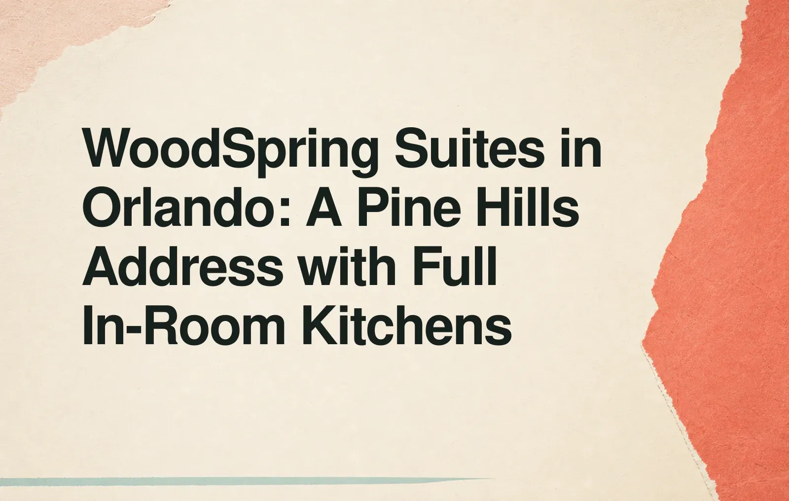 WoodSpring Suites in Orlando: A Pine Hills Address with Full In-Room Kitchens News illustration: WoodSpring Suites in Orlando: A Pine Hills Address with Full In-Room Kitchens