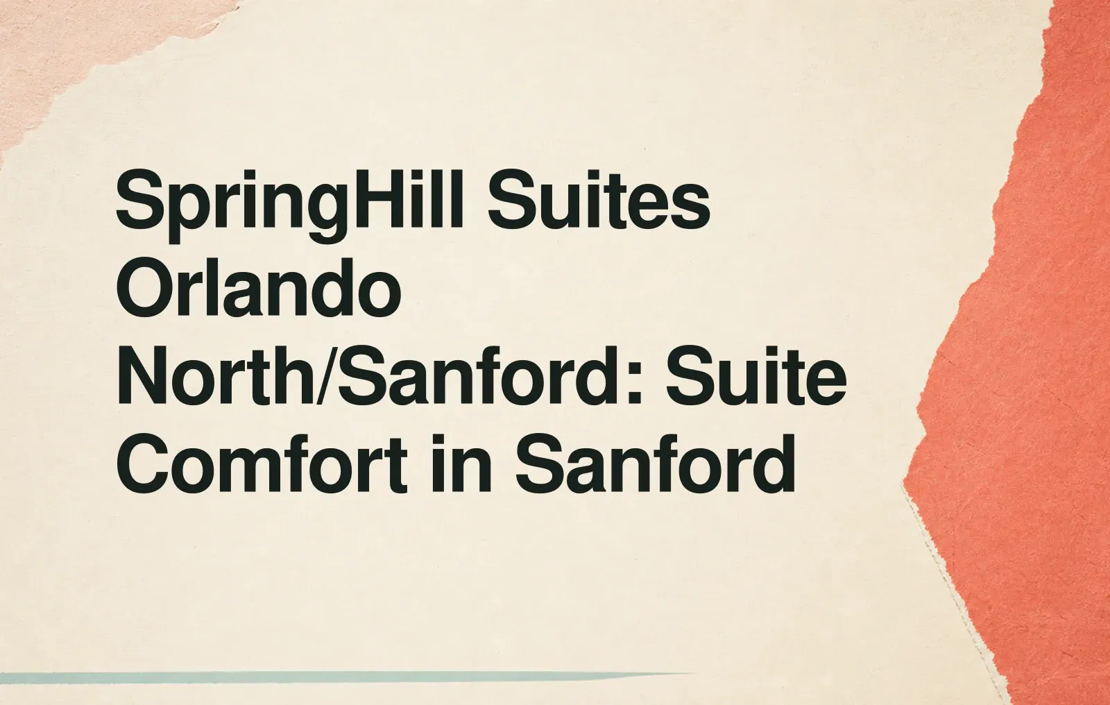 SpringHill Suites Orlando North/Sanford: Suite Comfort in Sanford News illustration: SpringHill Suites Orlando North/Sanford: Suite Comfort in Sanford