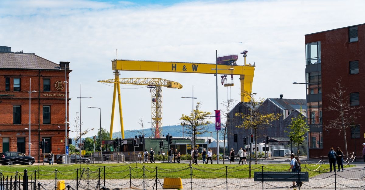 Travelodge - Belfast Central in Belfast: Heart of the City Centre View of the iconic Harland & Wolff crane near Titanic Hotel, Belfast.