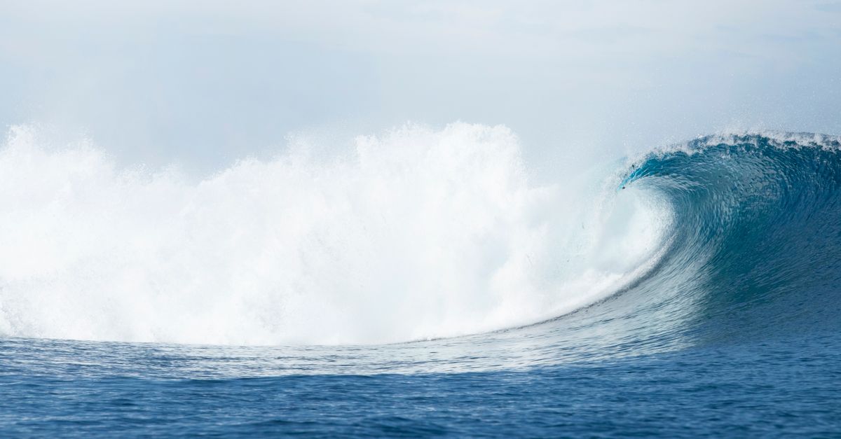 NSW Waratahs complete Super W three-peat with dominant final win over Fijian Drua A stunning ocean wave crashing majestically, captured off the coast of Fiji, showcasing nature's beauty.