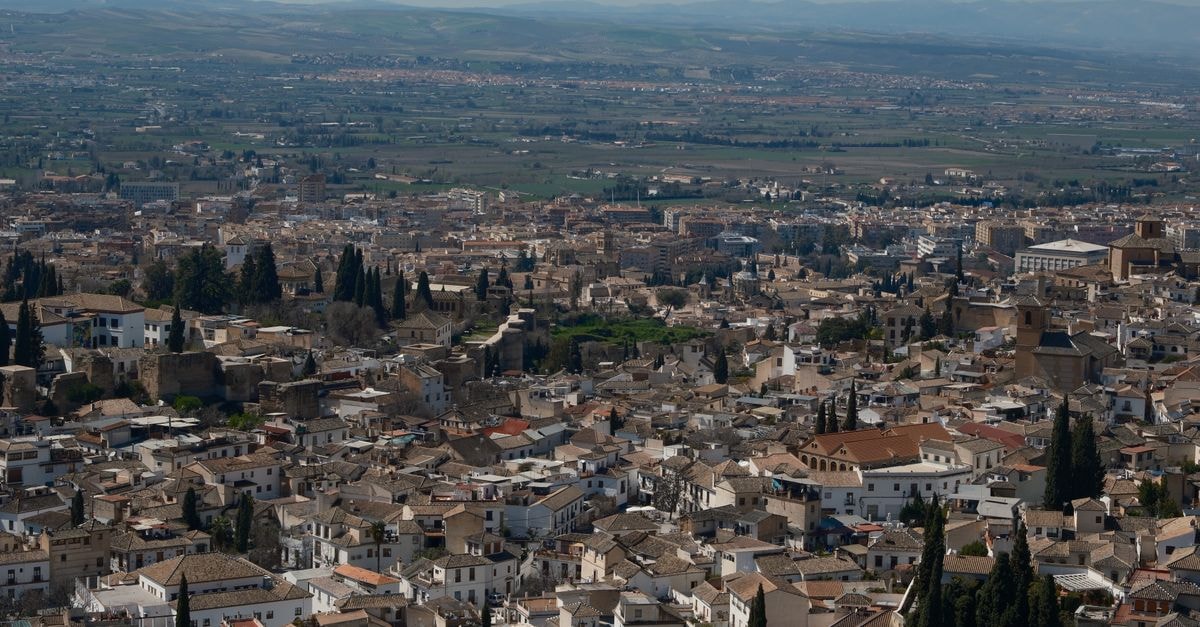 Stunning aerial view of Granada's historic architecture showcasing the Andalusian city's rich heritage.