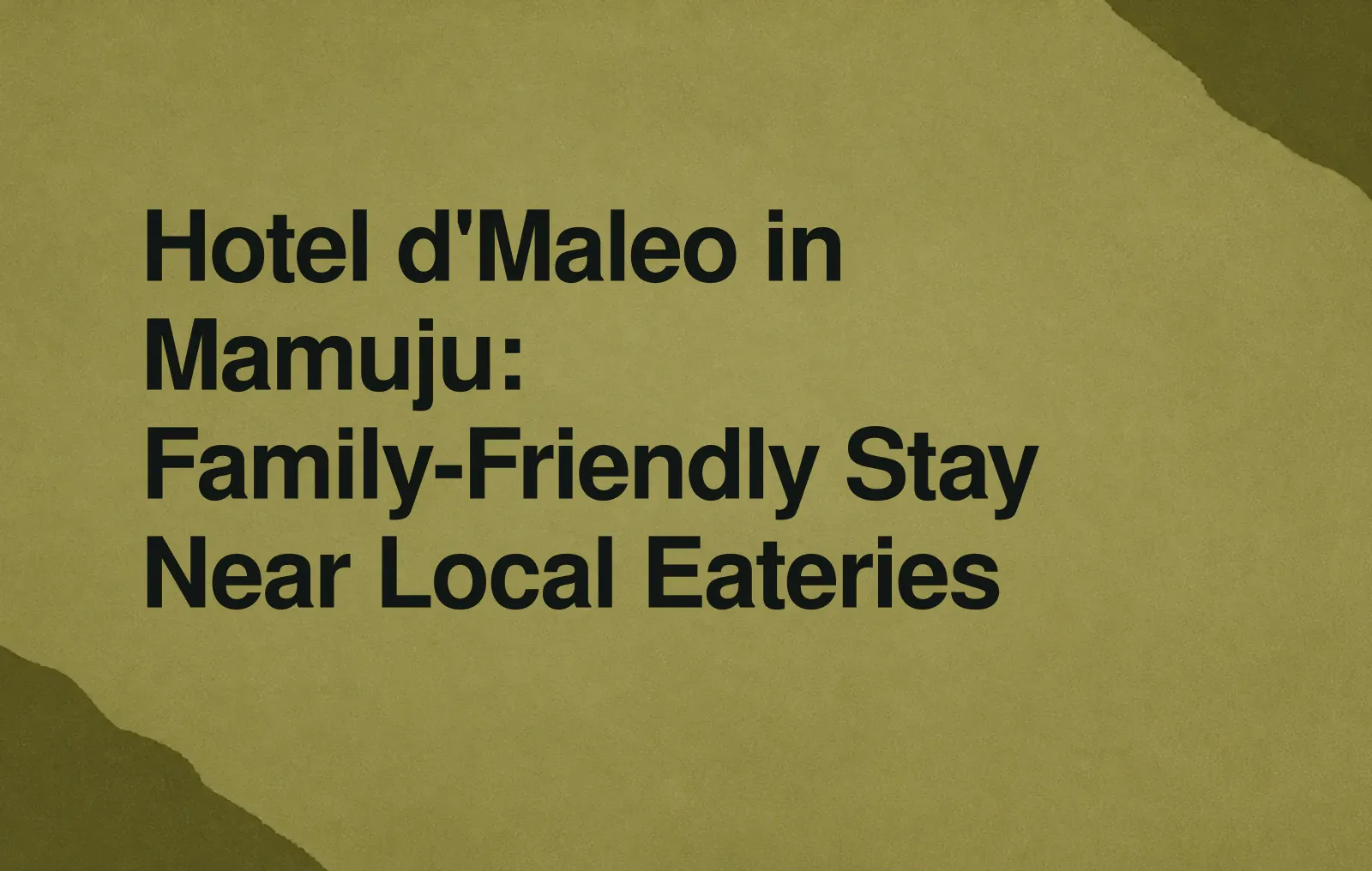 Hotel d'Maleo in Mamuju: Family-Friendly Stay Near Local Eateries News illustration: Hotel d'Maleo in Mamuju: Family-Friendly Stay Near Local Eateries