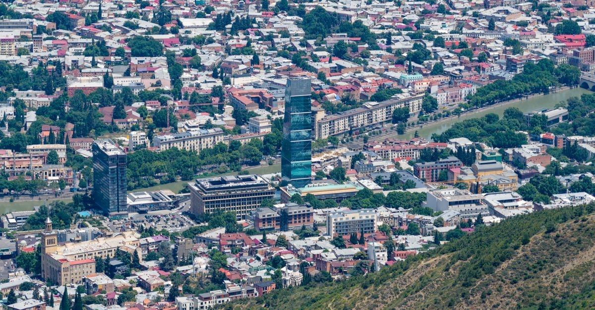 stal+ Tbilisi: Quiet David Kheltuplishvili Street Stay Stunning aerial view of Tbilisi, Georgia showcasing its vibrant cityscape.