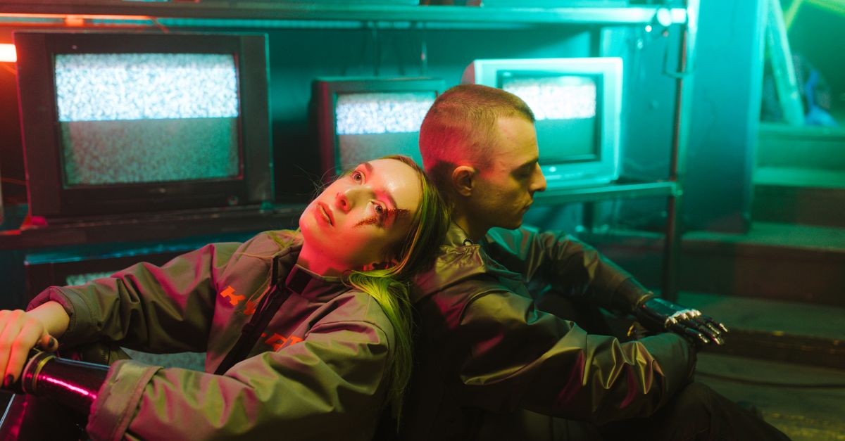Avatar: Seven Havens sets October premiere as The Morning Show confirms fifth and final season Futuristic cyberpunk atmosphere with young adults and prosthetics among retro TVs.