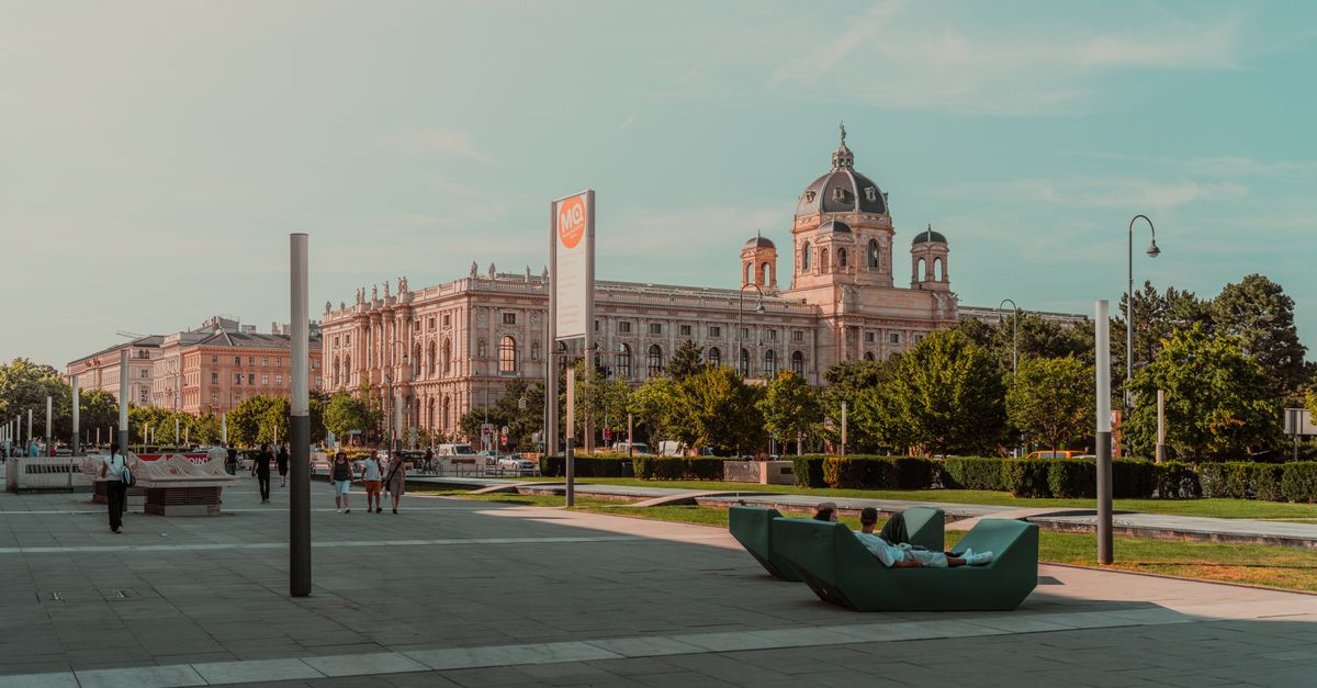 Vienna travel guide for July 2026: weather, top sights, costs and crowds Scenic view of Museum Quarter with Hofburg Palace in Vienna, perfect for travel enthusiasts.