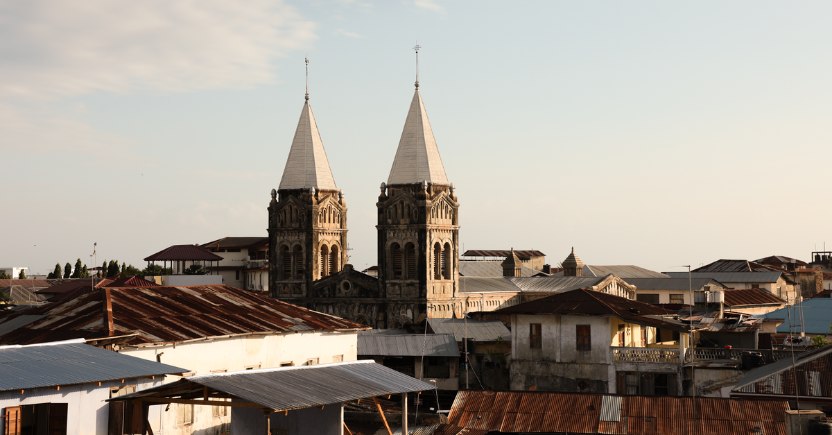 Captivating view of St. Joseph's Cathedral in historic Stone Town, Zanzibar, Tanzania.