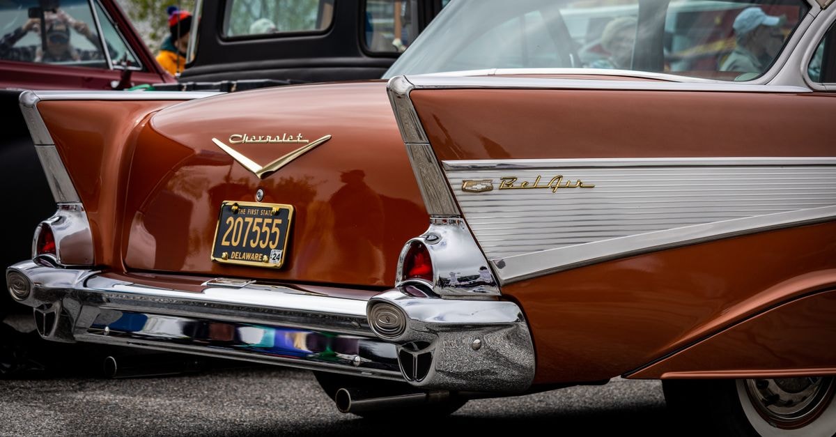 A Slow Weekend in Dover: A Delaware Travel Guide Rear view of a classic Chevrolet Bel Air at a car show in Dover, Delaware.
