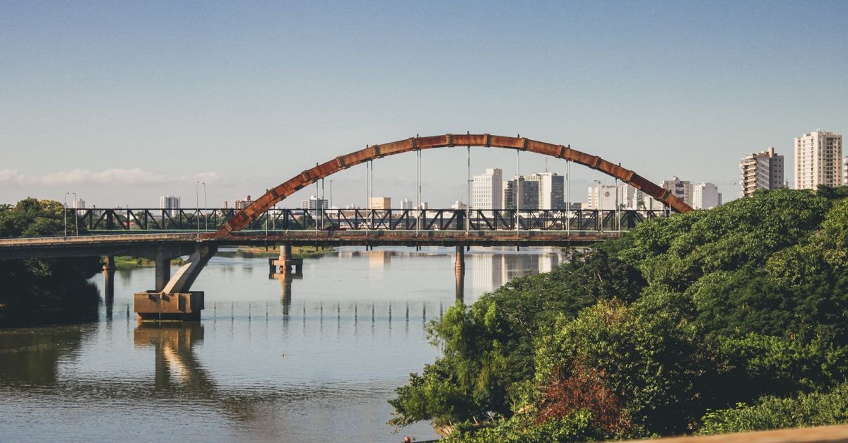 Slow Days in São José dos Campos: An Honest Travel Guide Scenic bridge view in Campos dos Goytacazes, Brazil with city skyline reflections.