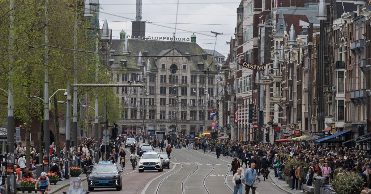 Amsterdam travel guide: canals, trams and easy bites Vibrant city life on a busy Amsterdam street with historic architecture and trams.