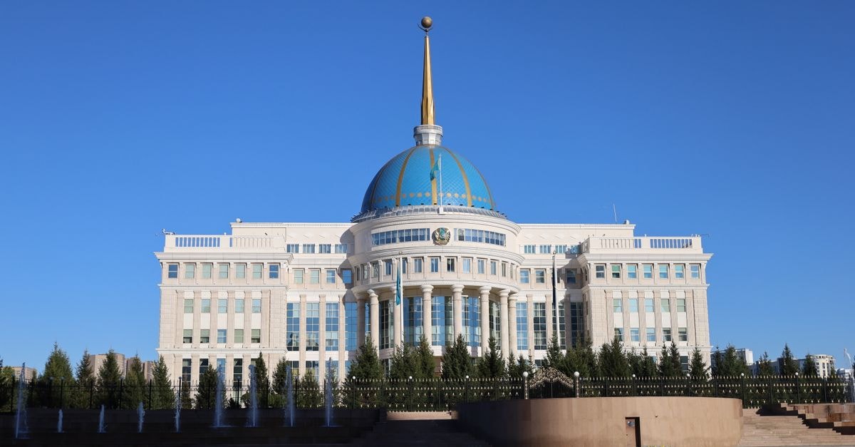 Astana travel guide: a fresh look at Kazakhstan's forward-looking capital The Ak Orda Presidential Palace with its distinctive blue dome under a clear sky in Astana, Kazakhstan.