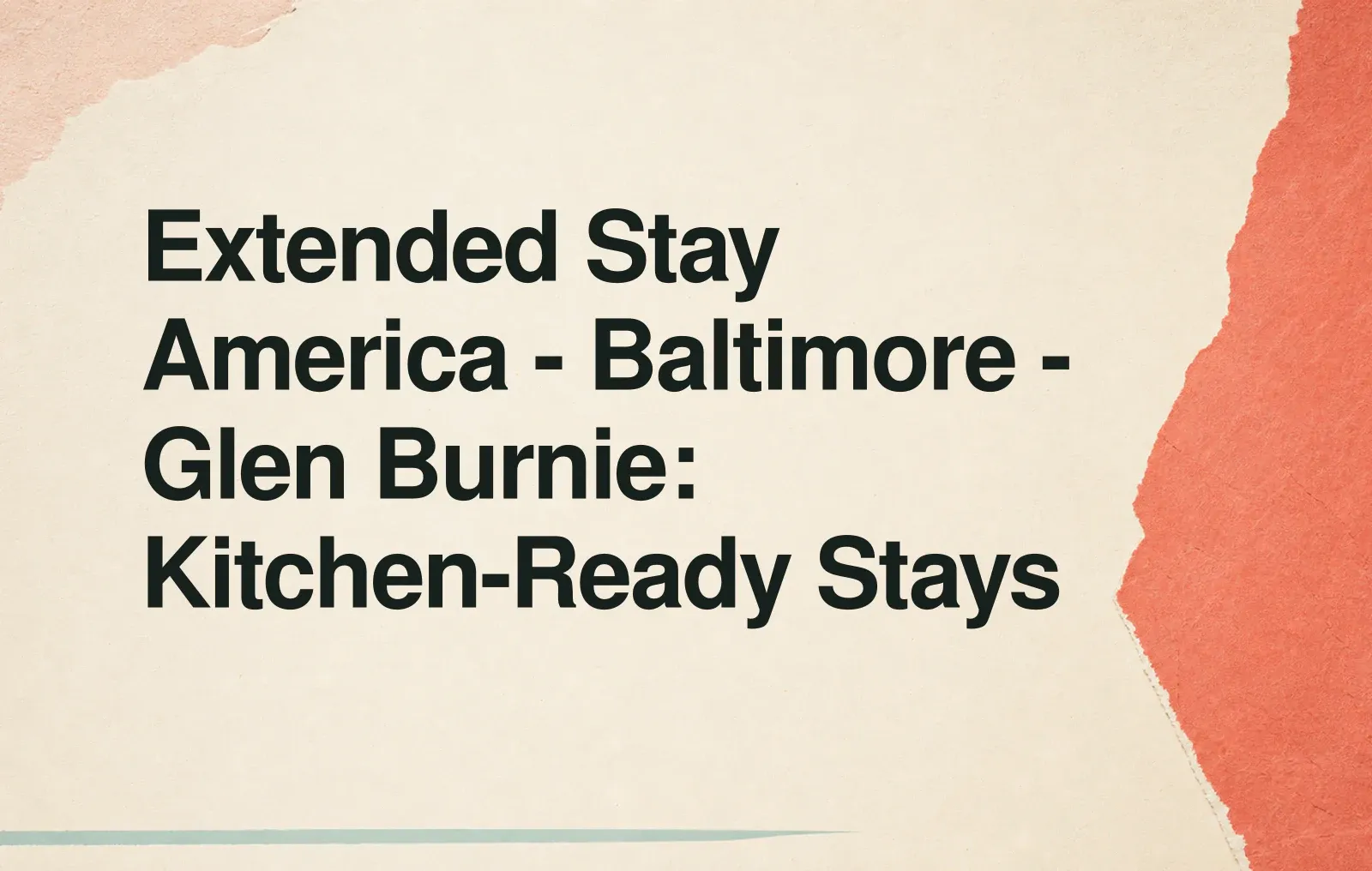 Extended Stay America - Baltimore - Glen Burnie: Kitchen-Ready Stays News illustration: Extended Stay America - Baltimore - Glen Burnie: Kitchen-Ready Stays