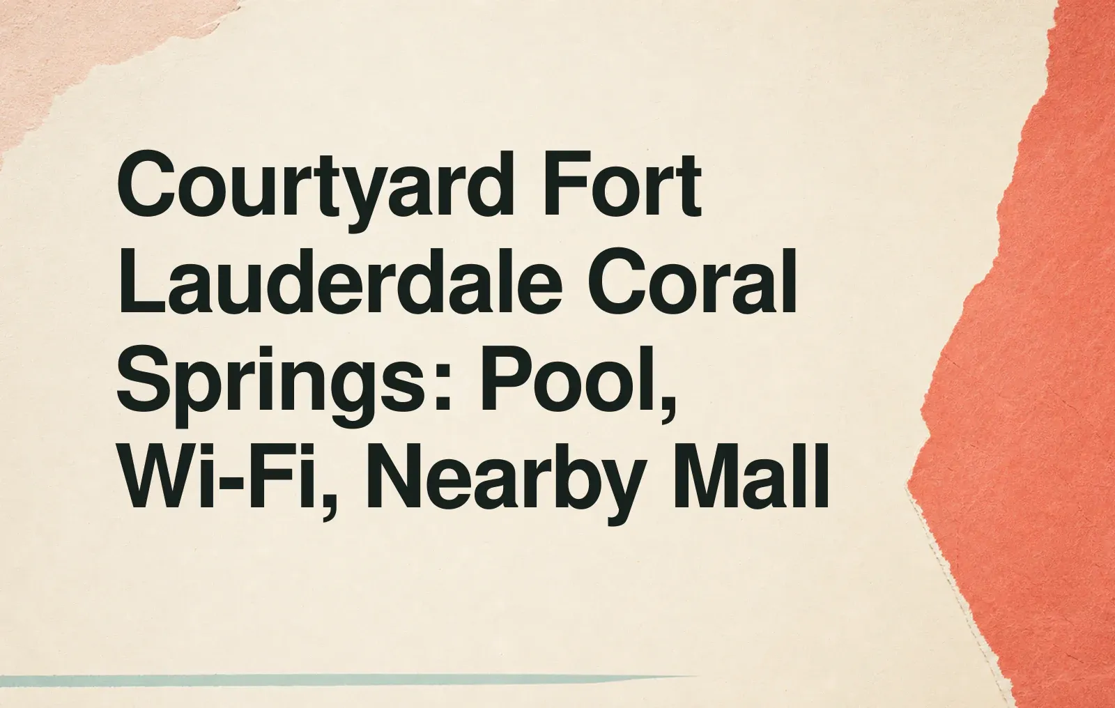 News illustration: Courtyard Fort Lauderdale Coral Springs: Pool, Wi-Fi, Nearby Mall