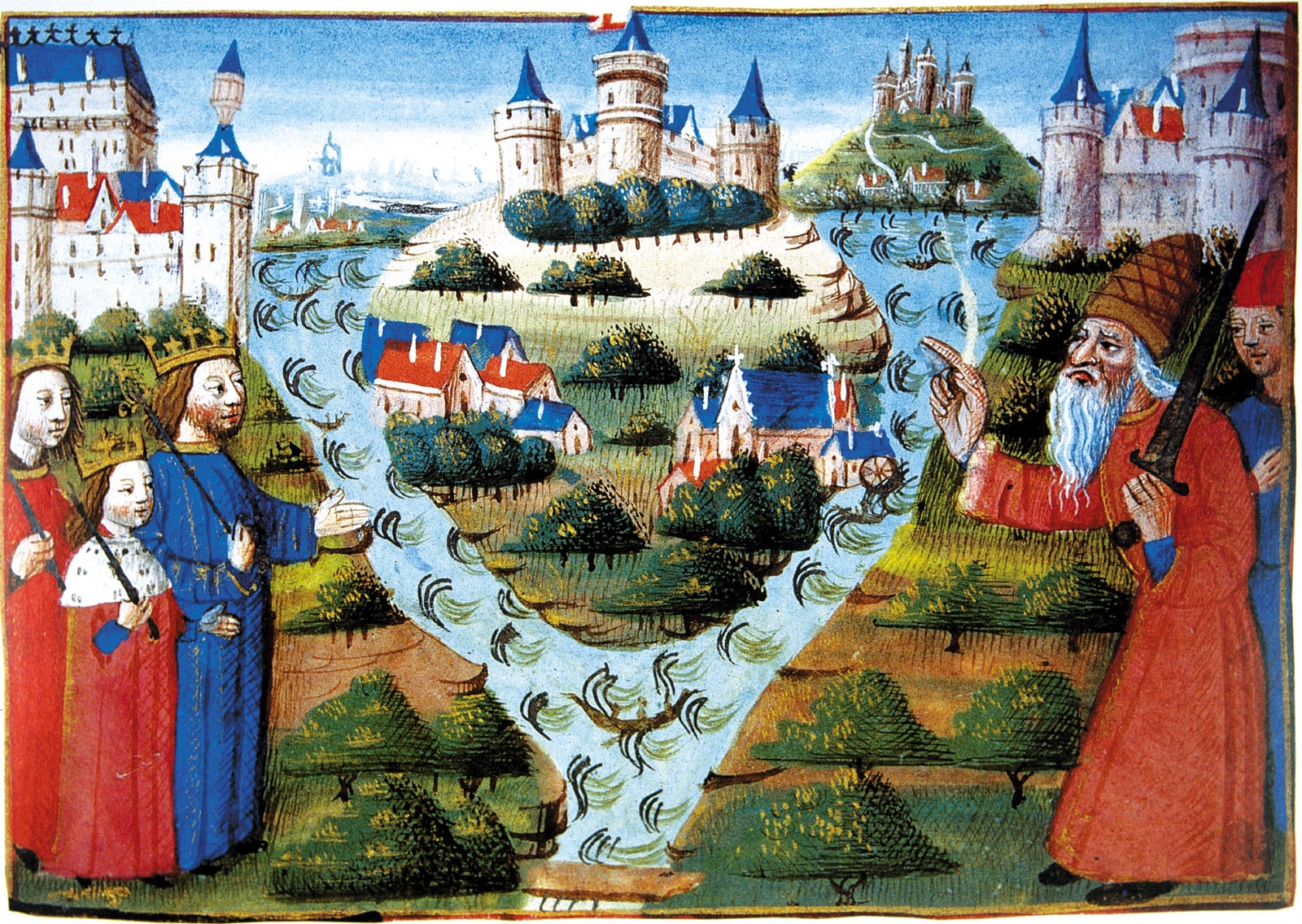 Crowns, Councils, Seals, Steel and Steamer Across Five Octobers Illustration for Crowns, Councils, Seals, Steel and Steamer Across Five Octobers: Louis the Pious blessing the division of the Carolingian Empire in 843 into West Francia, Lotharingia, and East Francia.jpg