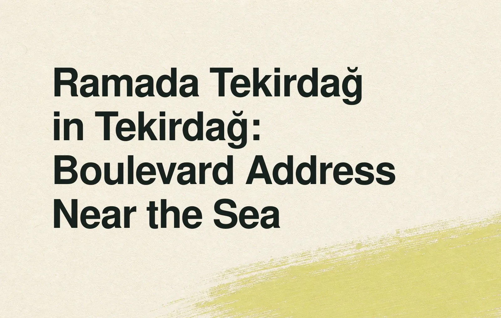 Ramada Tekirdağ in Tekirdağ: Boulevard Address Near the Sea News illustration: Ramada Tekirdağ in Tekirdağ: Boulevard Address Near the Sea