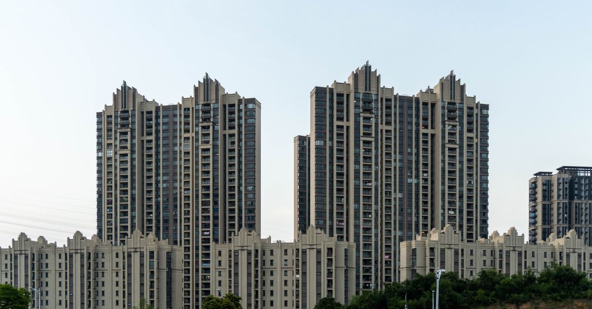 High-rise apartment buildings showcasing modern urban architecture and skyline.