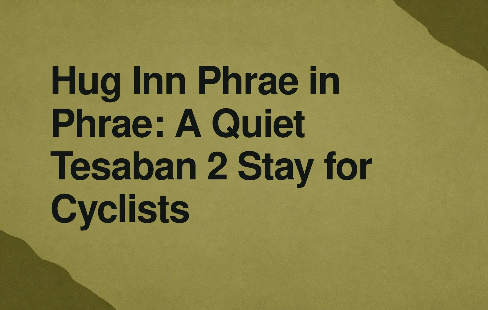 Hug Inn Phrae in Phrae: A Quiet Tesaban 2 Stay for Cyclists News illustration: Hug Inn Phrae in Phrae: A Quiet Tesaban 2 Stay for Cyclists
