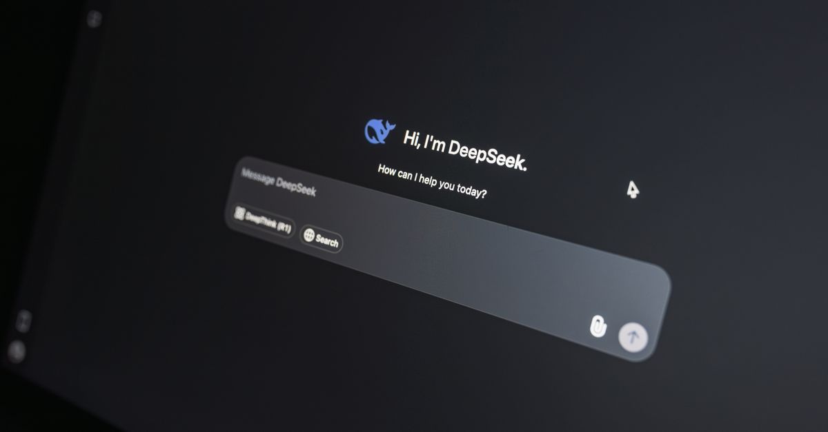 DeepSeek releases preview of long-awaited V4 AI model Close-up of DeepSeek AI chat interface on a laptop screen in low light.
