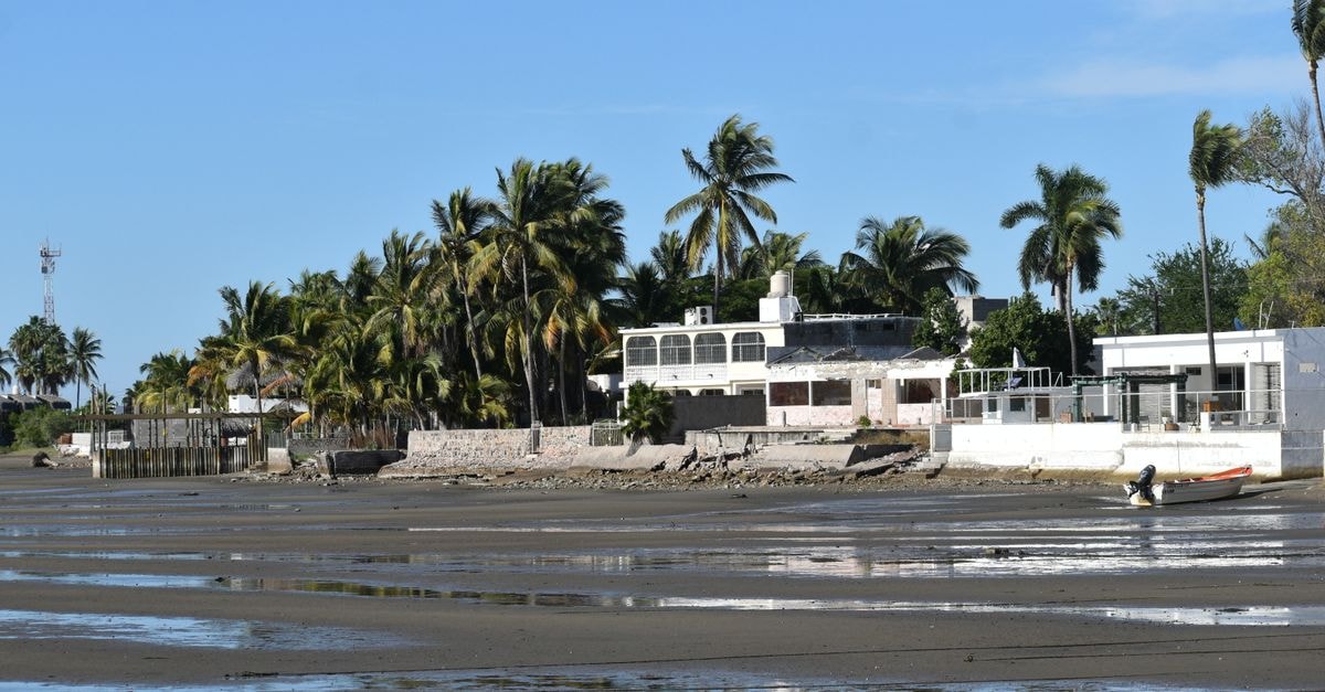 Home in Paramaribo: A Historic Centrum Stay with Ro & Wil Beautiful beachfront homes with palm trees on a sunny day in Altata, Mexico.
