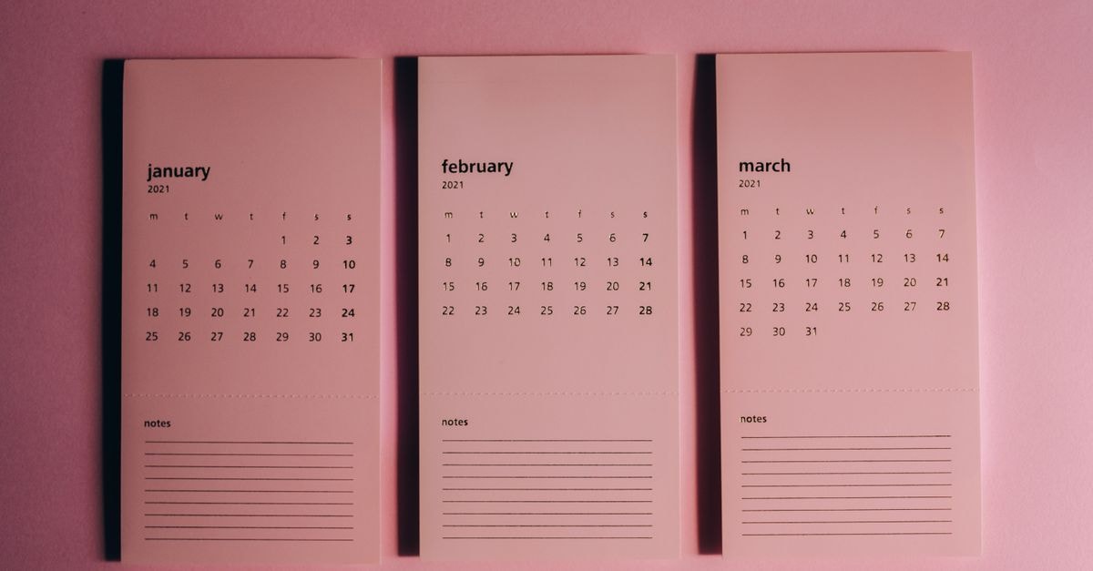 Indian film release calendar advances: 'Toxic' locks August dates while Ramlila Mahasangh seeks 'Ramayana' preview Overhead view of modern paper calendars with horizontal lines for notes and monthly dates on pink background
