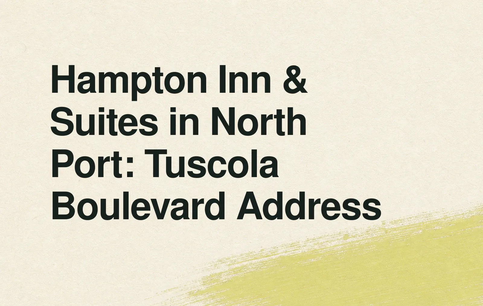 Hampton Inn & Suites in North Port: Tuscola Boulevard Address News illustration: Hampton Inn & Suites in North Port: Tuscola Boulevard Address