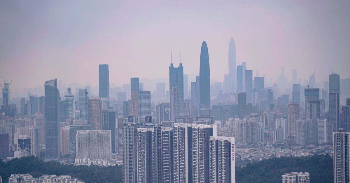 The Ritz-Carlton, Shenzhen in Futian: A Polished City-Center Retreat High-angle view of Shenzhen cityscape with skyscrapers during the day.
