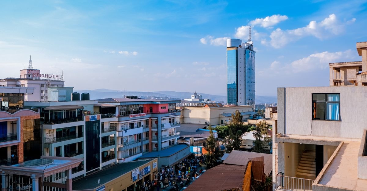 Canopy View Hotel - Meru in Meru: City-View Rooms on Nakumatt Road Panoramic view of modern buildings in downtown Kigali, showcasing urban development.