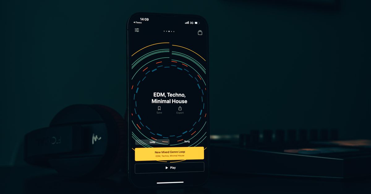 Electronic music leads US genre growth in Luminate mid-year report Close-up of a smartphone showing a music app interface featuring EDM, Techno, Minimal House genres.