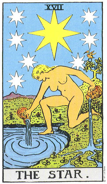 The Star from the public-domain Rider–Waite–Smith tarot deck