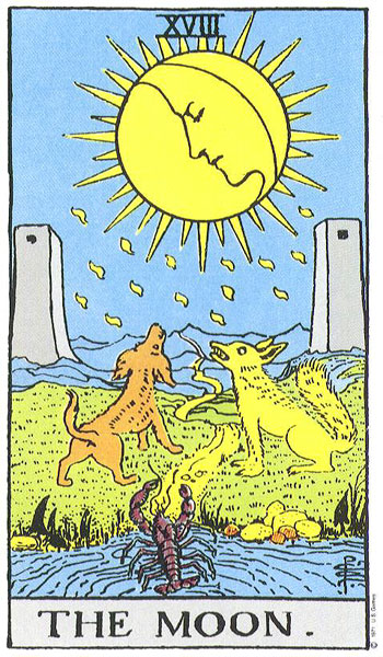 The Moon Tarot Card Meaning: A Practical Reflection Guide The Moon from the public-domain Rider–Waite–Smith tarot deck